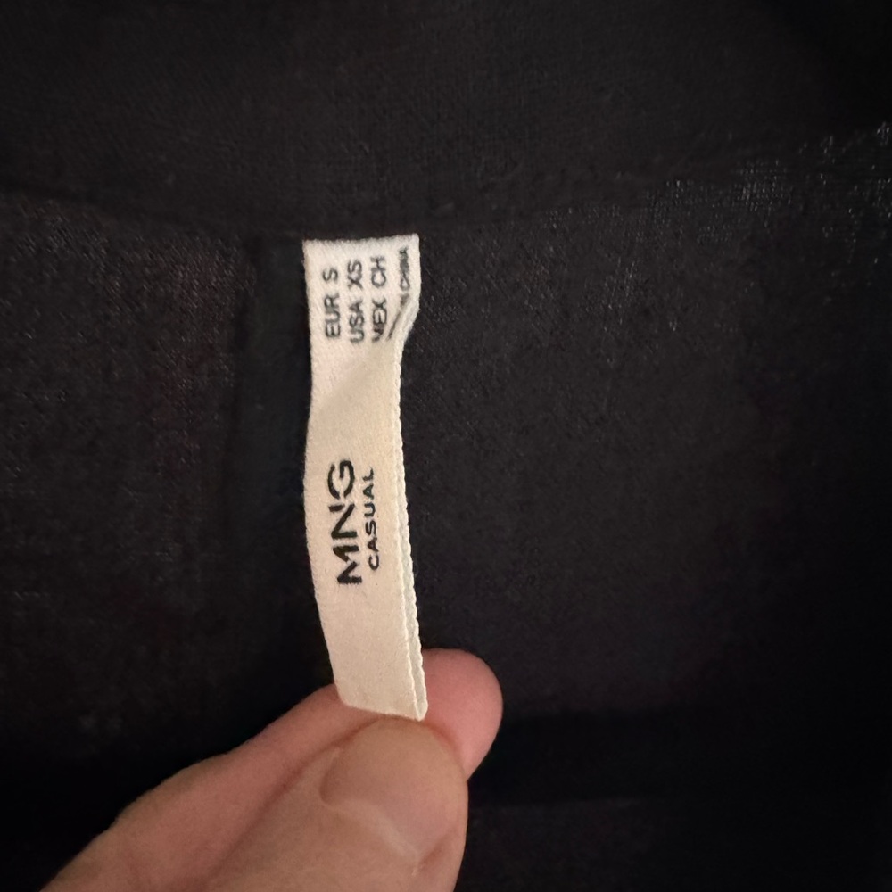 Mango Long Black linen jacket - Picture 6 of 9